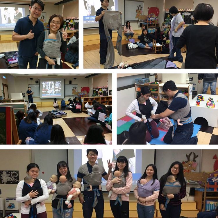 顧問走入校園進行揹巾穿戴研習，與幼教保科系學生分享如何透過揹巾穿戴肢體接觸強化嬰幼兒的安全依附。這顯示 Oovi 將科學育兒知識帶入正規教育體系的跨領域貢獻。